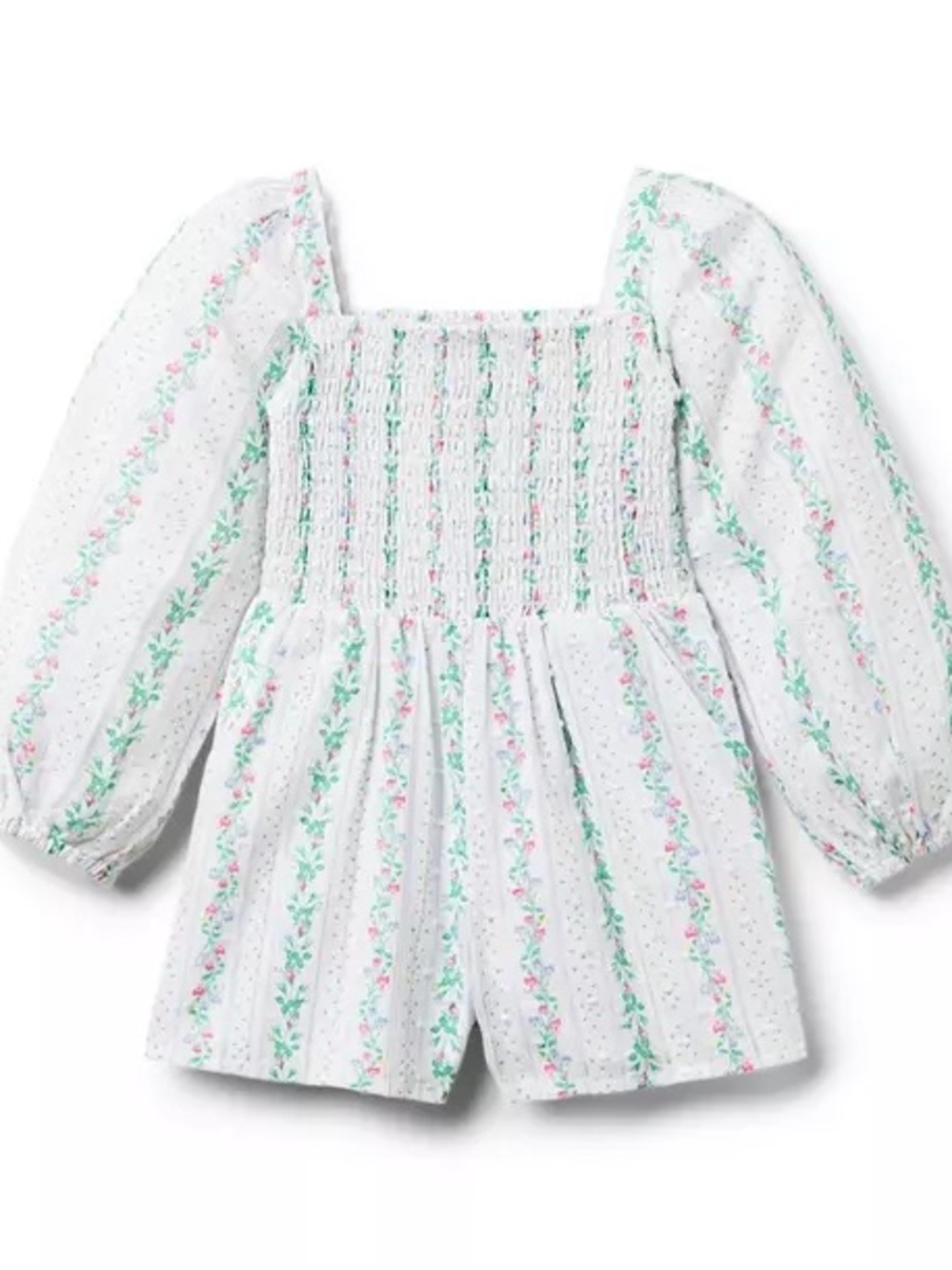 Janie and Jack The Emma Smocked Romper